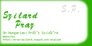 szilard praz business card